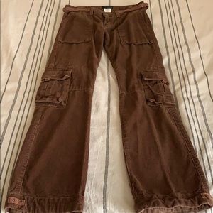 Poleci chocolate corduroy utility trousers